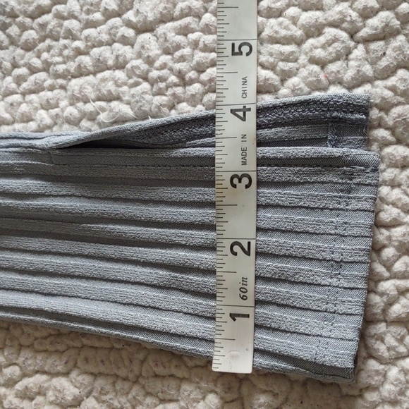 NWT Madewell Size XS Blue Ribbed Slit Sleeve Square Neck Top - Picture 8 of 15